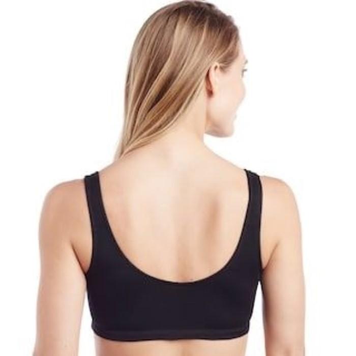 NEW Cuddl Duds Wide Strap Lace Softech Wireless Bralette 40C/D 1X Black #83250