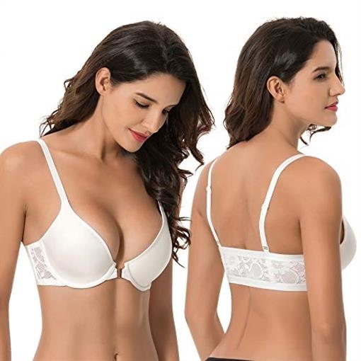 NEW Curve Muse 38DDD Full Coverage Underwire Front Close Bras IVORY