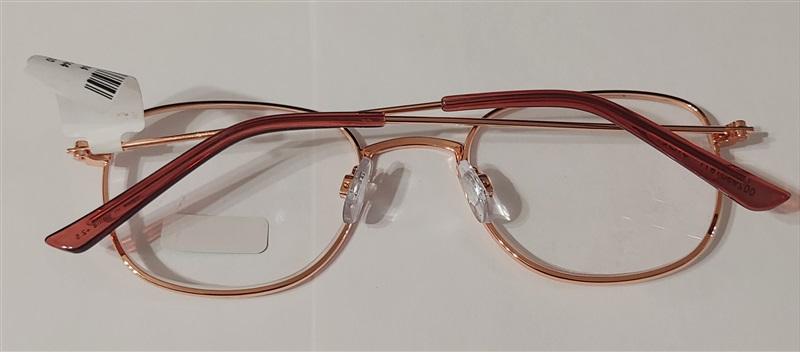 Custom Eyes Square Frame Gold Wire Glasses Nerd Blue Light Readers 0.00 82341