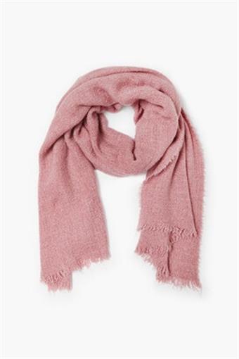 Echo Pink Boucle Scarf with Fringe 92143