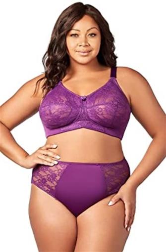 NEW Elila 52F Lace Soft-Cup Wireless Full Coverage Bra 1303 Pink #90280