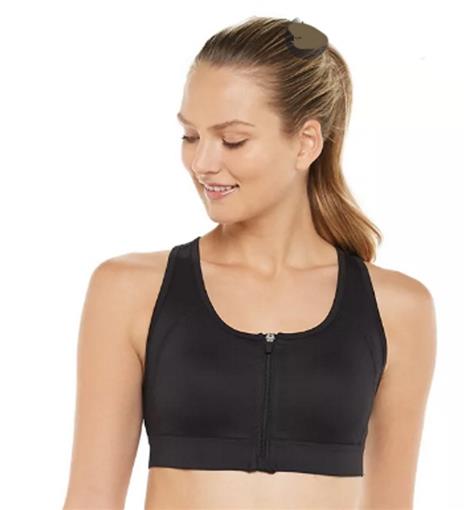 NEW FILA SPORT XS Zip Front Medium-Impact Sports Bra 90643