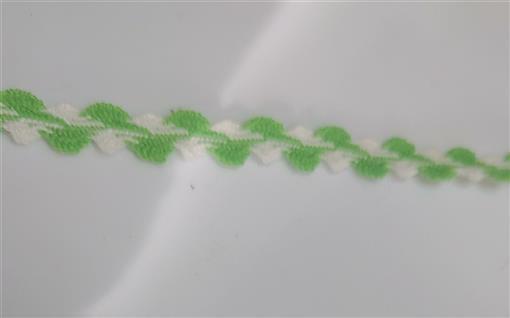 Vintage Crown Originals Trim 18YDS Green White Braided Lace Trim 1/4" Wide 81229