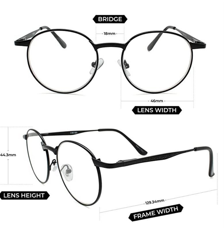 NEW Unisex Gunmetal Gray Round Reading Glasses 1.0 88027 F1