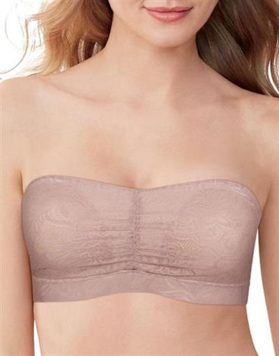 NWT Maidenform 34 Dream Bandeau Bra 40974 Beige Lace Pattern 86673
