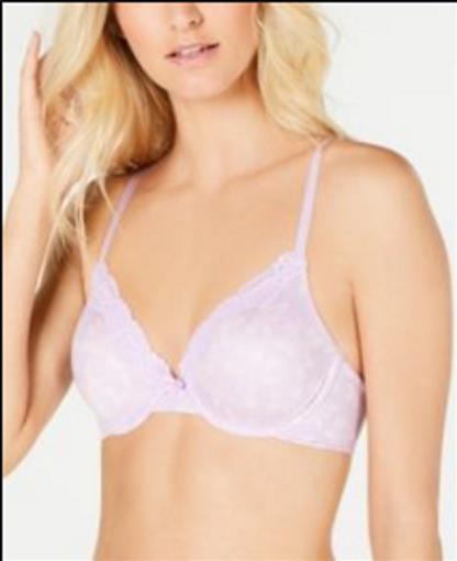 NEW Maidenform 34D Comfort Devotion Embellish Ex Coverage Bra 9404 Purple #79622