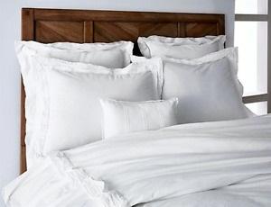 Southern Living Simplicity Chelsea Stone Washed Duvet White Queen Bedding #87045