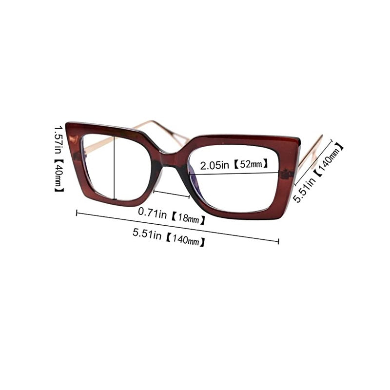 Soolala Cheetah Blue Light Thick Frame Reading Nerd Glass Readers 1. 86085