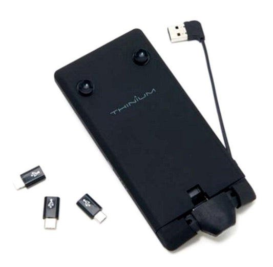 NEW Lori Greiner Thinium Cordless Phone Charger Power Bank Black 78183