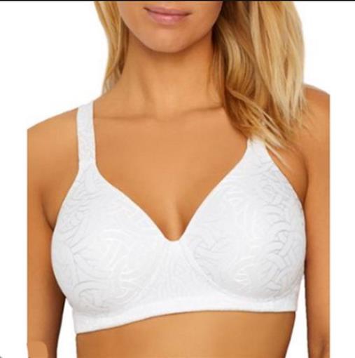 NWT Vanity Fair 40D Body Shine Floral Wireless Bra 72298 White #75794