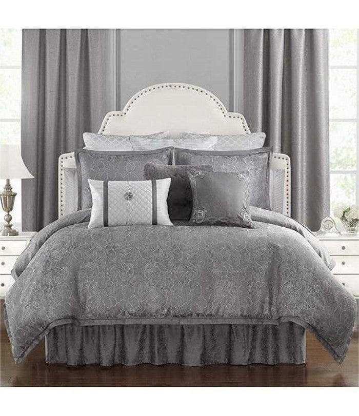 NWT Waterford Belissa Jacquard Ogee Design Euro Sham Pearl White #86985