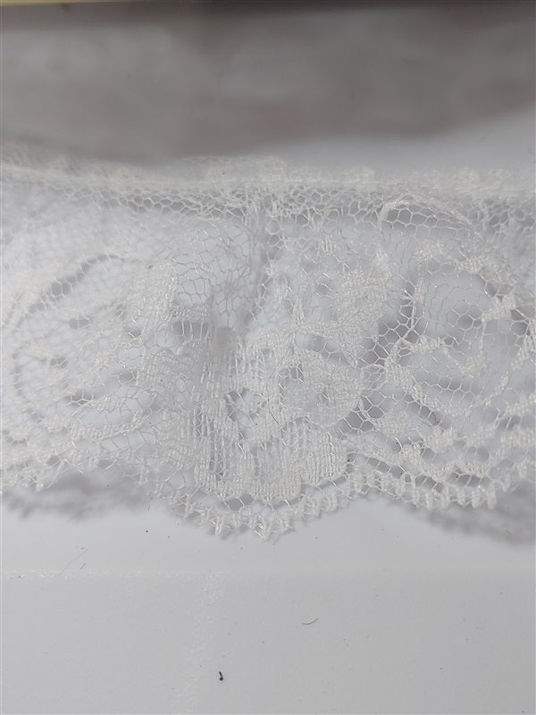 23 Yds Vintage Sew Easy White Floral 2" Wide Lace Trim Scallop 81253