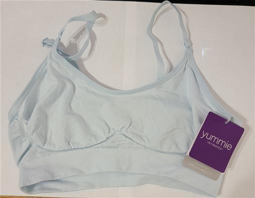 NEW Yummie Tummie S/M YD5-011 Convertible Scoop Neck Bralette Blue #83439