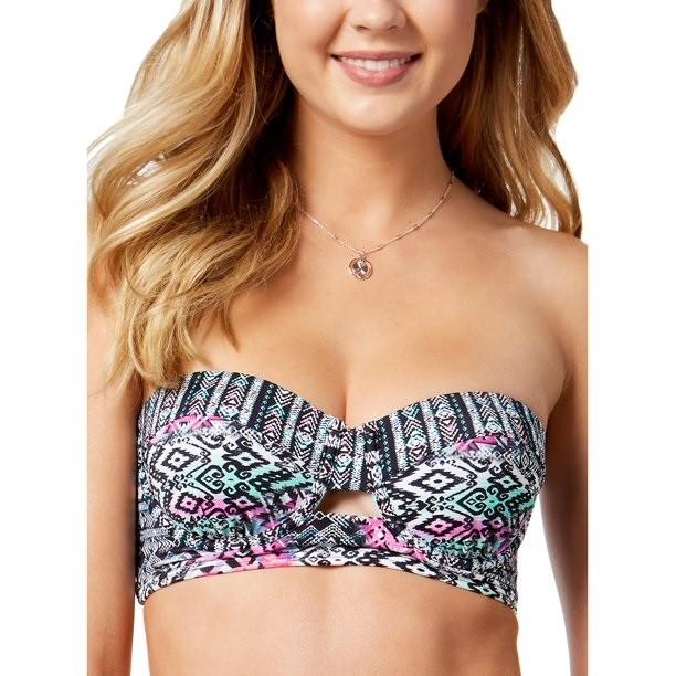 NWT Sundazed Abbi Tribal Print 32C Underwired Bandeau Bikini Swim Top #86731
