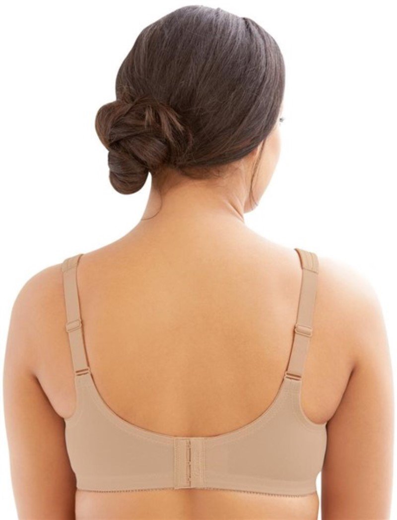 NWOT Glamorise 38F Magic Lift Full Figure Minimizer Bra 1003 Beige #100014