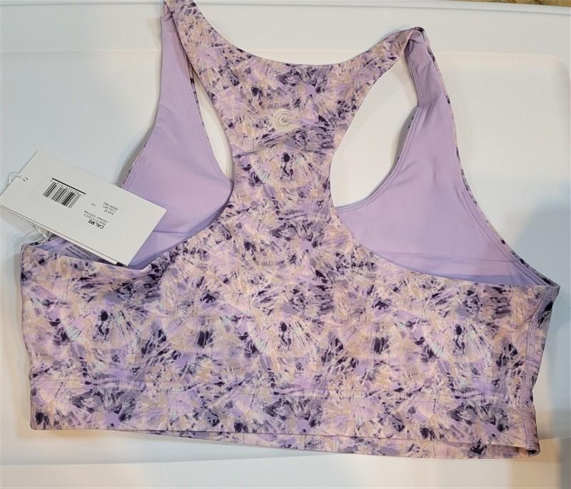 NWT Calme Endurance Sports Bra Sz L Cosmic Purple 100029