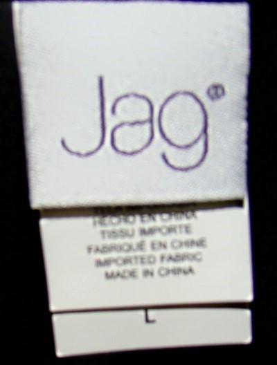 NWOT Jag Red Stripe Bandeau Bikini L Top S Bottom Swimsuit #100057