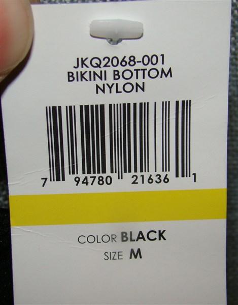 NWT BCBG Max Azria Ruffle Bikini Bandeau Top & Bottom Black M 100094
