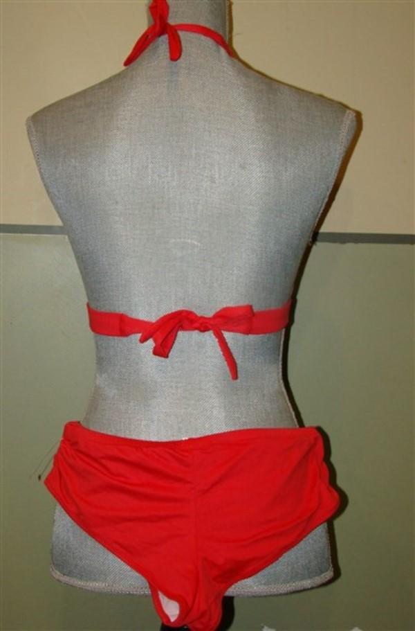 NWOT Bikini Thief St Barts Red Bikini Top Bottom Cheeky Swimsuit 100098