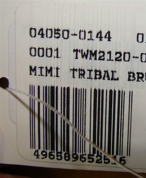 NWT BCBG Max Azria Bikini Tribal Brush Halter Top M Bottom L Black White 100104