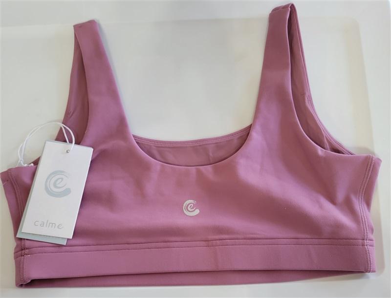 NWT Calme Endurance Scoop Sports Bra Sz L Mauve 100107