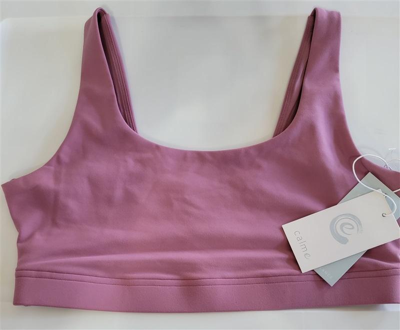 NWT Calme Endurance Scoop Sports Bra Sz L Mauve 100107