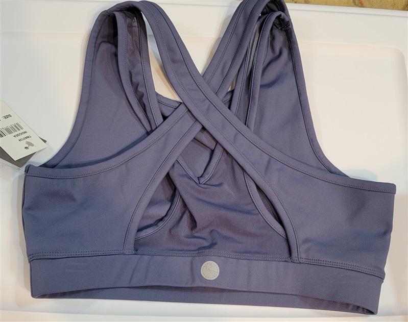 NWT Threads for Thought Sports Bra Sz M Blue gray 100124