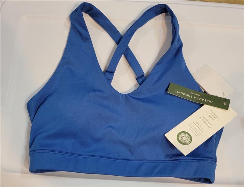 NWT Threads for Thought Sports Bra Sz SM Blue 100135