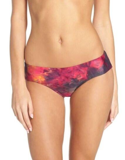 NWOT Becca Chakra XL Red Tie-Dye Low-Rise Cheeky Bikini Swim Bottom #100172