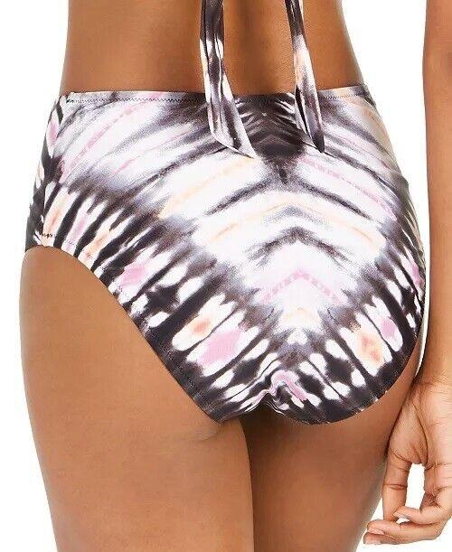 NWOT Bar iii Ink-Dye M Side-Tab Tie-Dye High-Waisted Bikini Swim Bottom #100238