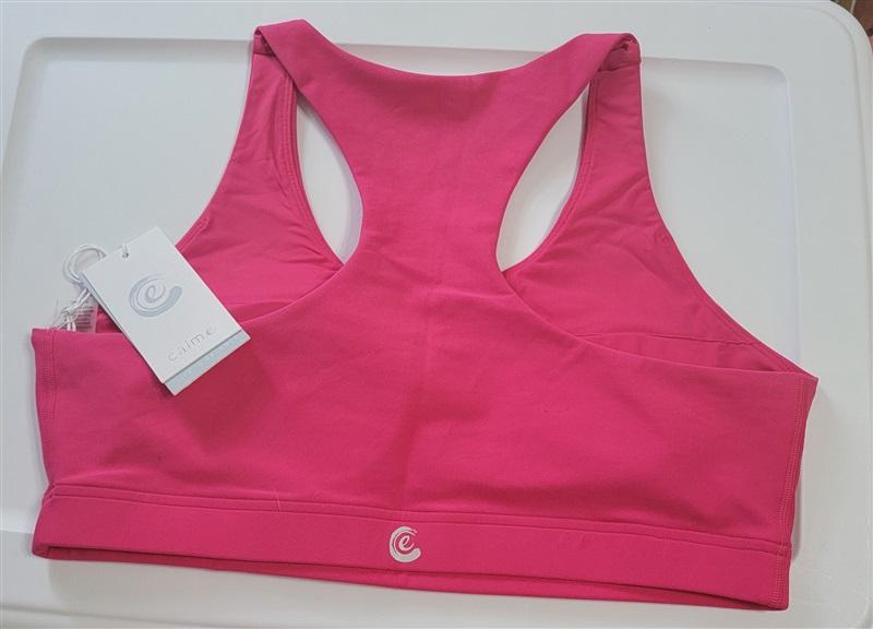 NWT Calme Endurance Sports Bra Sz XL Hot Pink 100259