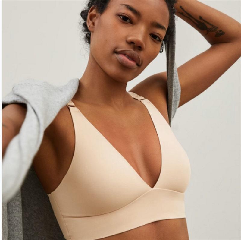 NWT EverLane XXS ReNew Invisible Bra Beige 100262