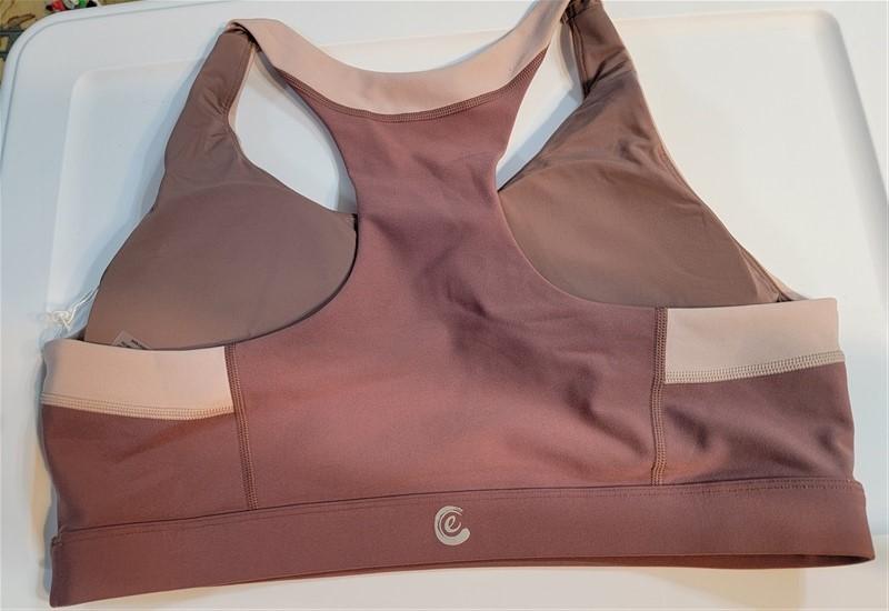 NWT Calme Endurance Color Block Sports Bra Sz XL Mauve 100288
