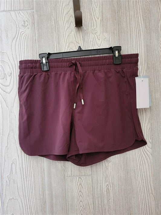 NWT Calme L Elements Running Shorts Burgundy 100310