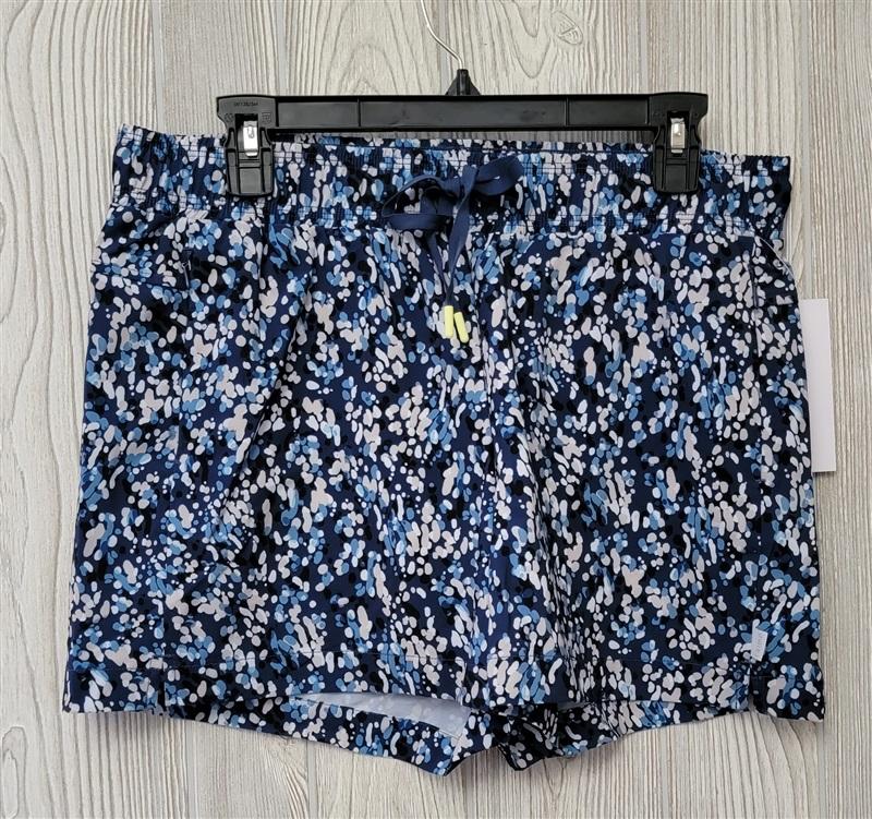 NWT Calme L Elements Travel Shorts Blue Dots 100314