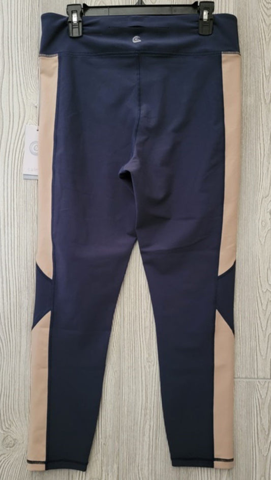 NWT Calme XL ENDURANCE Color Block LEGGING Blue Tan 100408