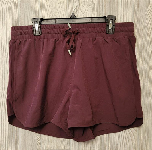 NWT Calme L Elements Waist Shorts Burgundy 100419