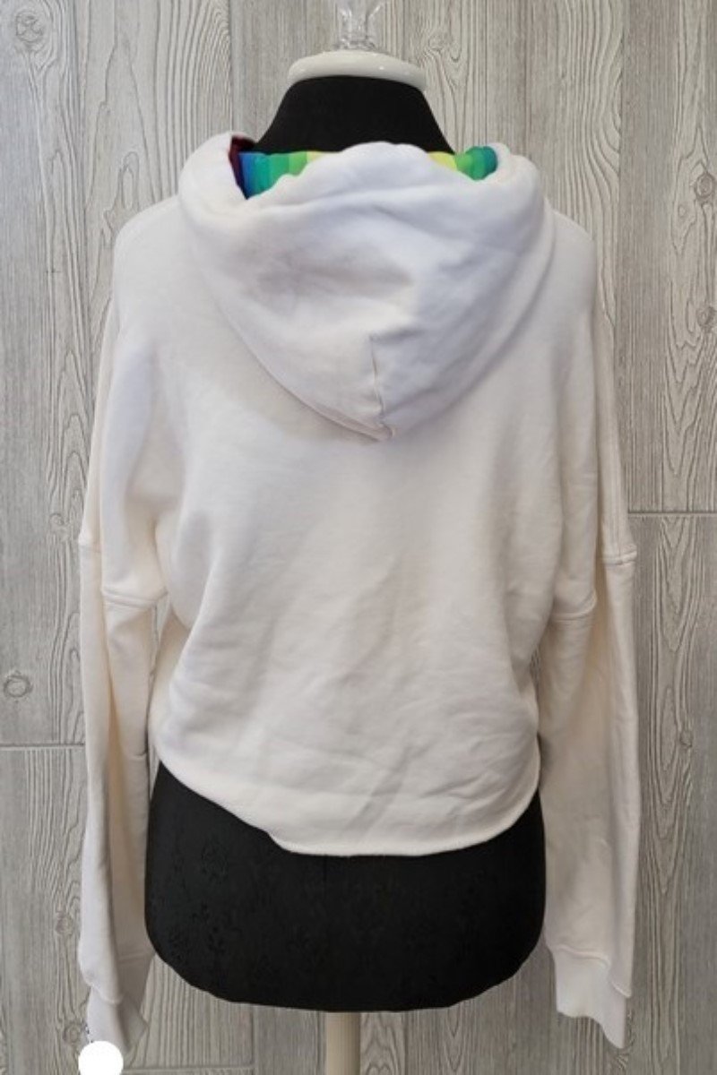 NWOT UGG XS Sequin PRIDE Keira Cropped Hoodie 100439