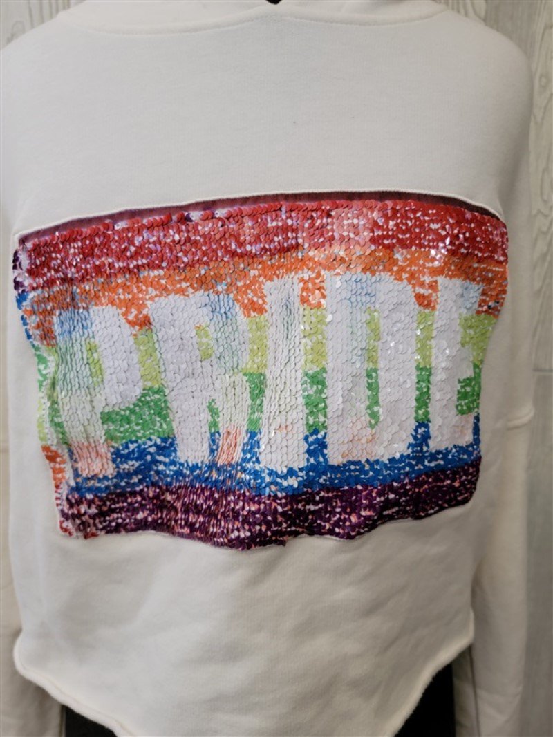 NWOT UGG XS Sequin PRIDE Keira Cropped Hoodie 100439