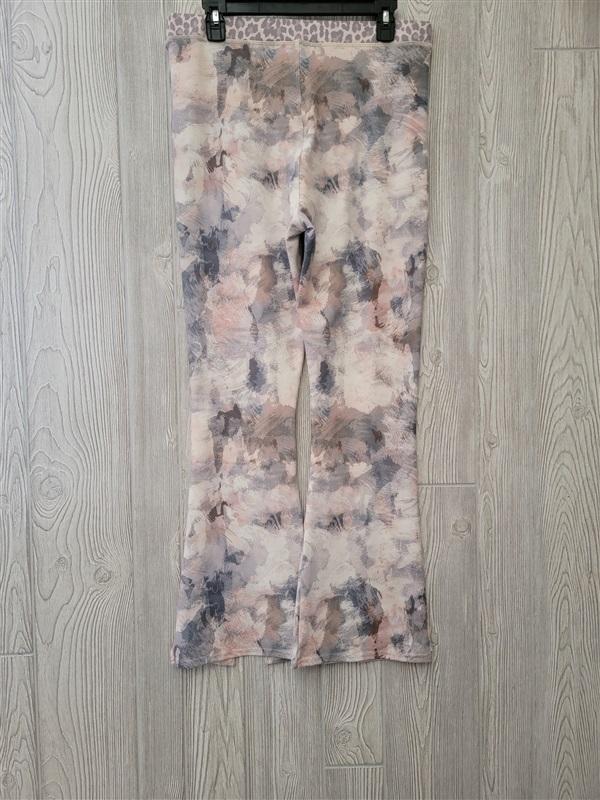 NWOT Calme S Slit front Wide leg Yoga pants Multi 100459