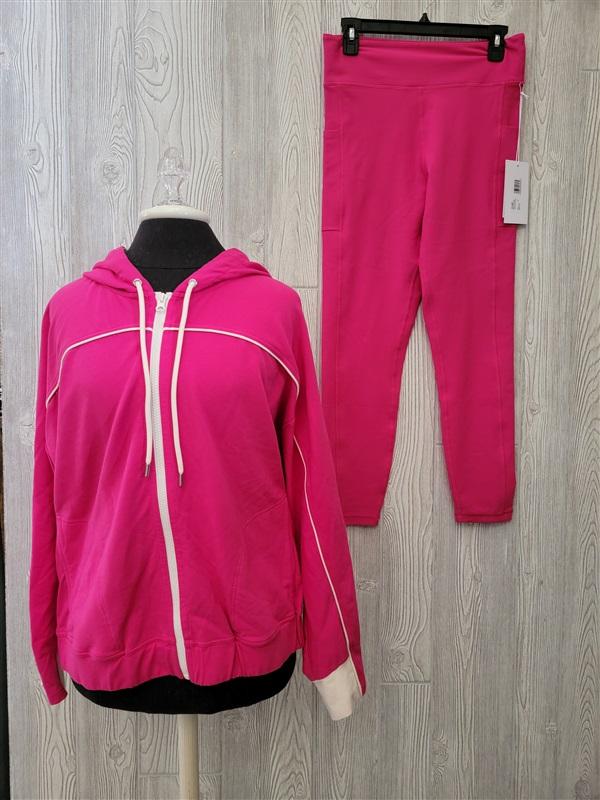 NWT Calme L Zip UP Dolman Hoodie & Pants 100485