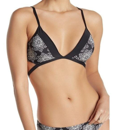 NWT Ella Moss Medallion Melody S V-Neck Halter Bikini Swim Top #100528
