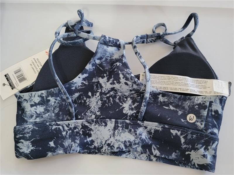 NWT WildFox S Tie Dye Punch Sports Tank Bra Blue 100540