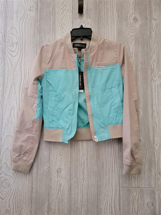 NWT Members Only XS Original Jacket Khaki & Blue Colorblock Baseball 100589