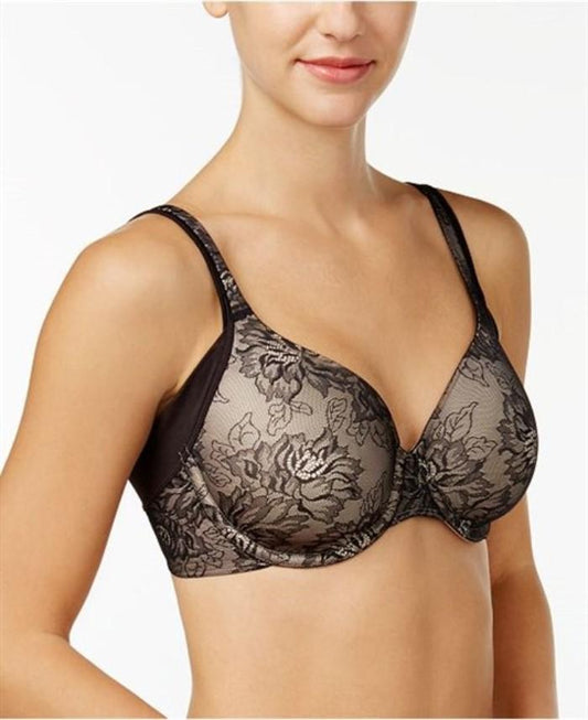 PO Bali 40DDD One Smooth U Side Smoothing Foam Underwire Bra DF6548 Black 100601