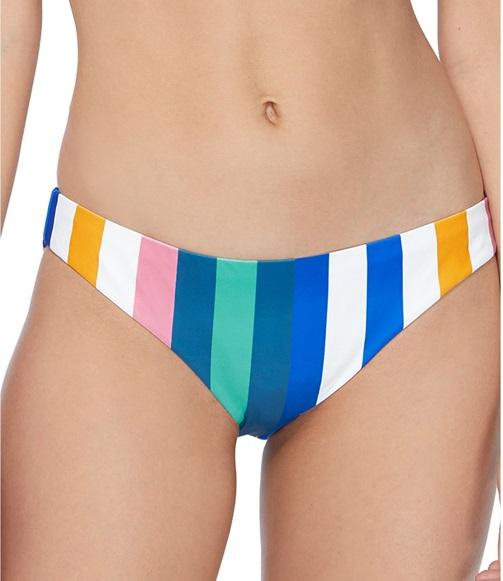 NWT Raisins Beach Please L Striped Low-Rise Cheeky Bikini Swim Bottom #100604
