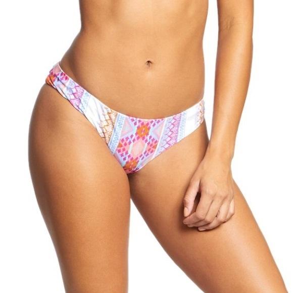 NWT Raisins Seminyak Roads XL Tribal Stripe Cheeky Bikini Swim Bottom #100625