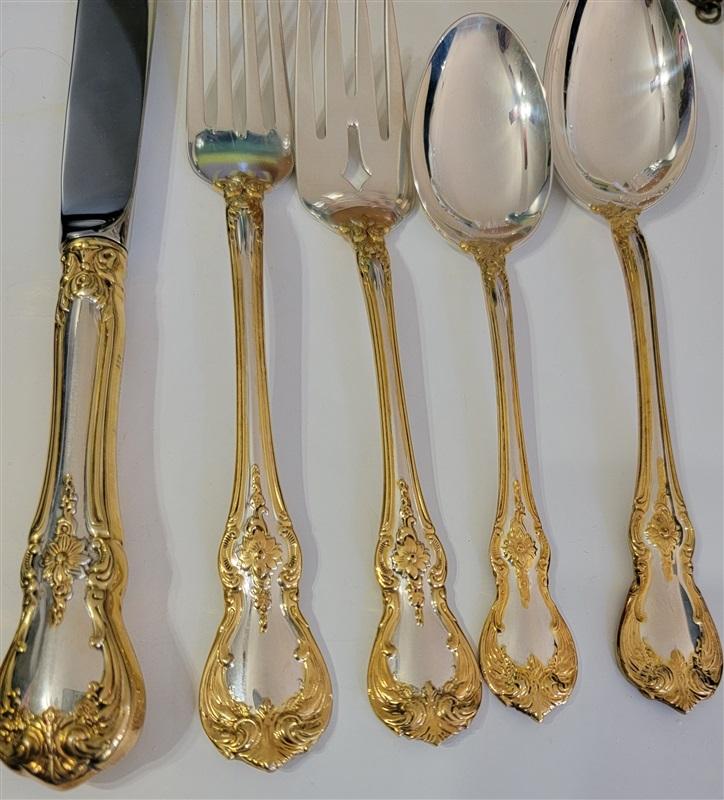 NWT Towle 5pc Place Setting Old Masters Sterling Gold Flatware +Box