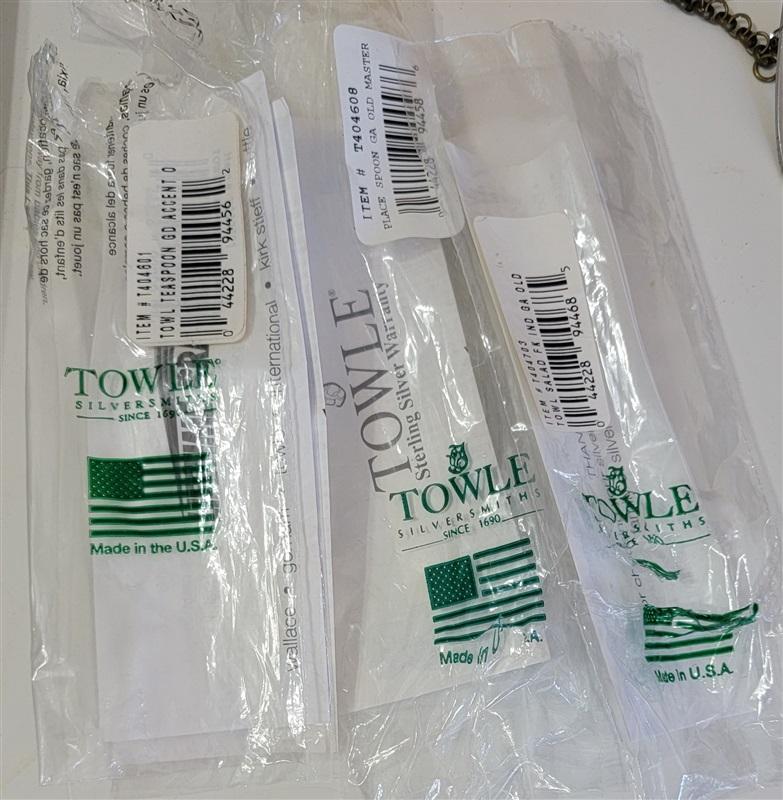 NWT Towle 5pc Place Setting Old Masters Sterling Gold Flatware +Box