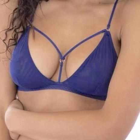 NEW Honeydew Intimates S Ellie Strappy Bralette 14872 Blue 100664